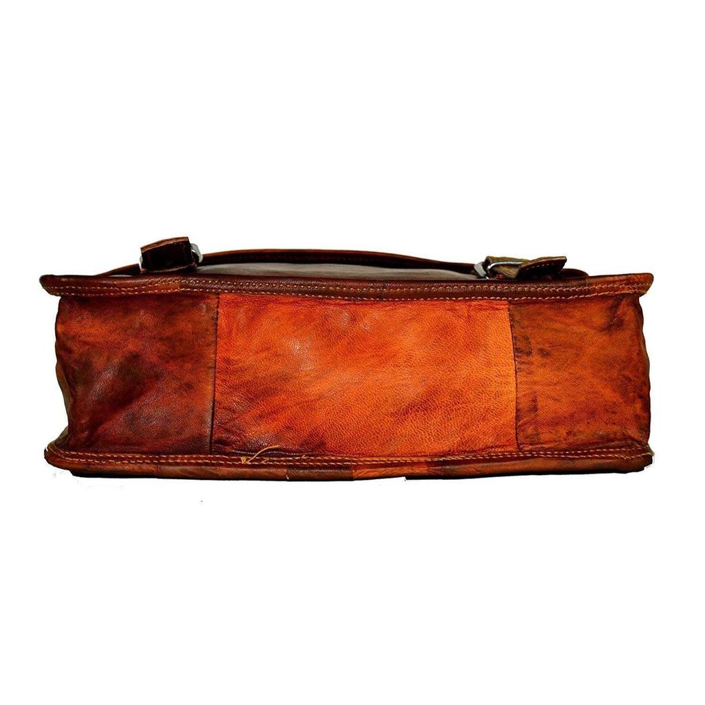 Men's Real Genuine Vintage Leather Satchel Messenger New Laptop Briefcase Bag
