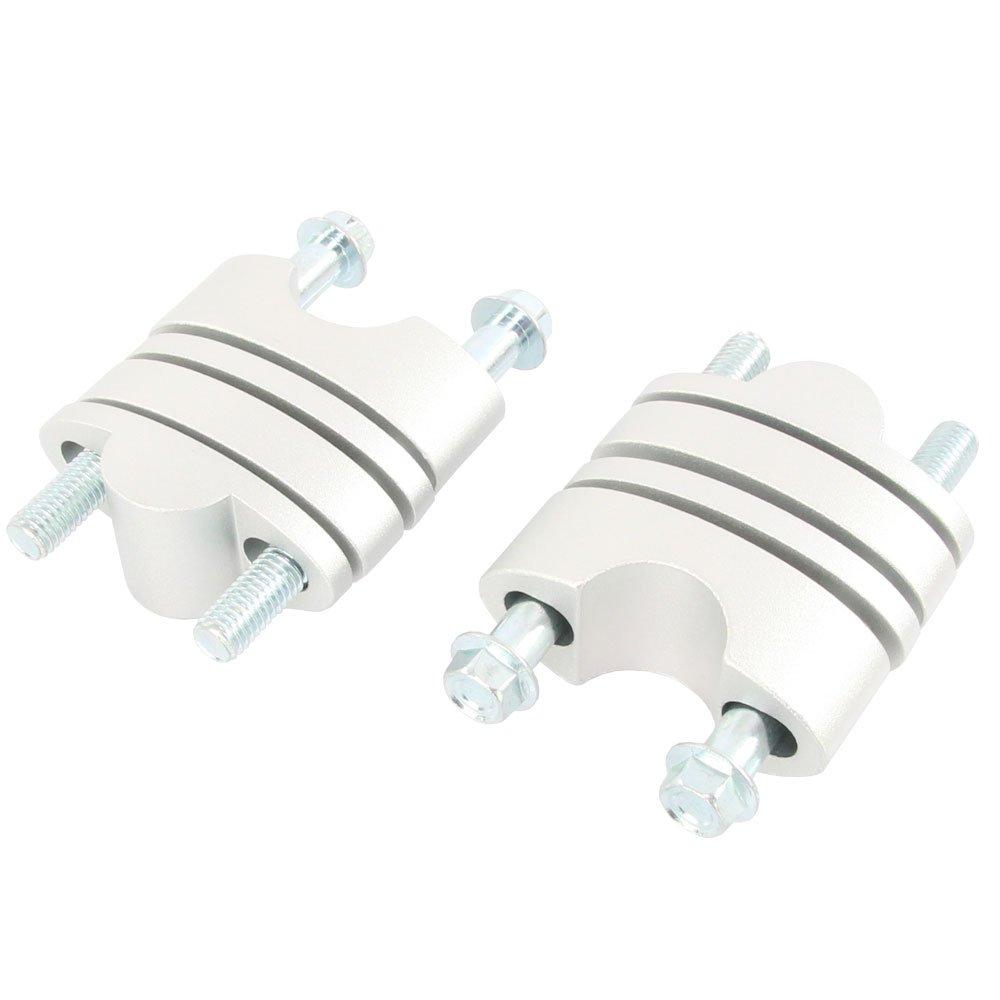 Bar Rise Adapter Kit for Standard Diameter Handlebar Lift Silver 22.2mm Handlebars, 24-39mm Spacer,