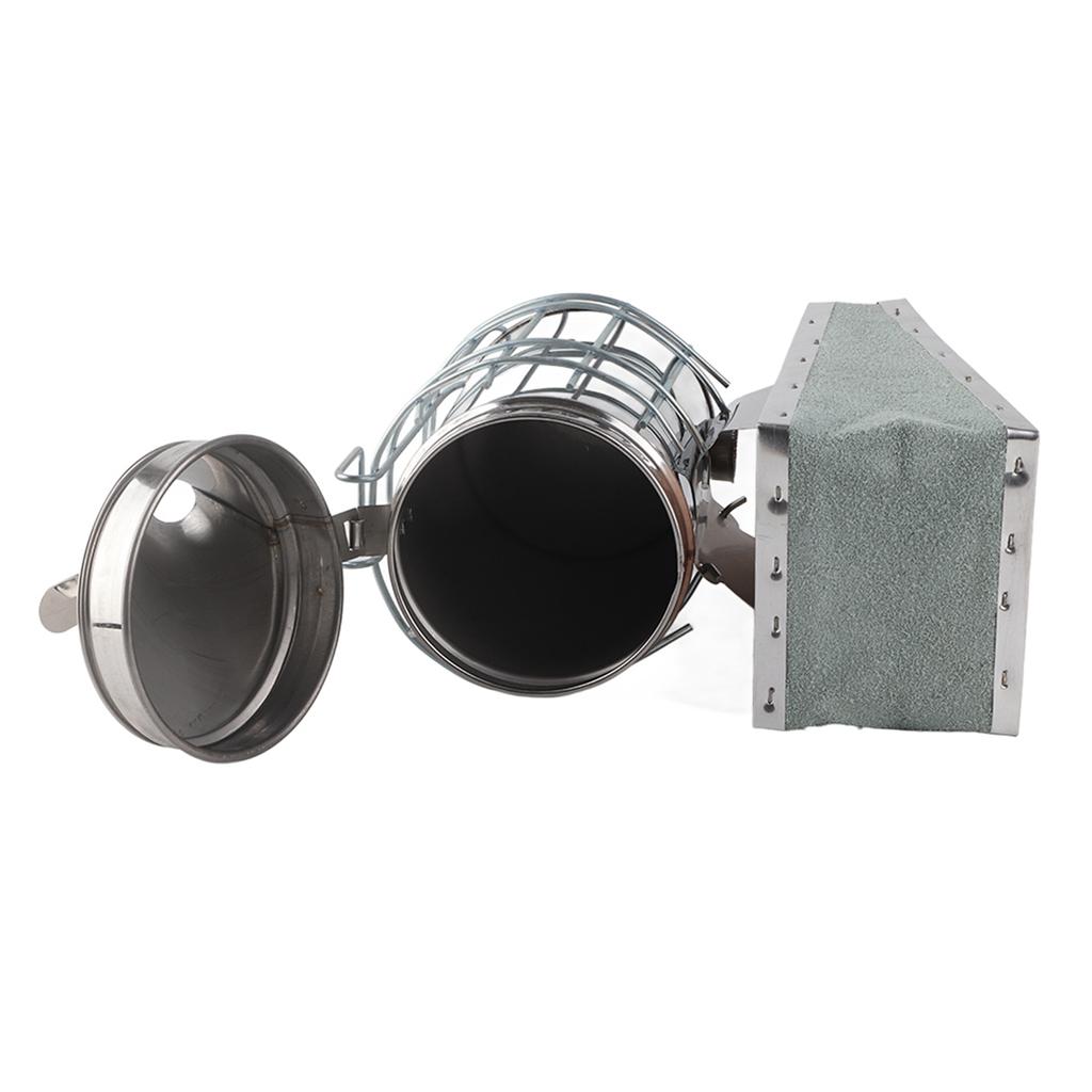 Räuchergerät aus Edelstahl Imkerei Ausrüstung Werkzeug Hitzeschild mit Haken