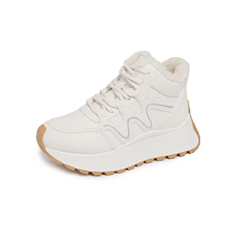 thick-soled snow boots women's new winter women's shoes piled and thickened warm casual sports shoes