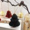 Solid Color Christmas Tree Pendant Paper Christmas Tree Decoration  Home