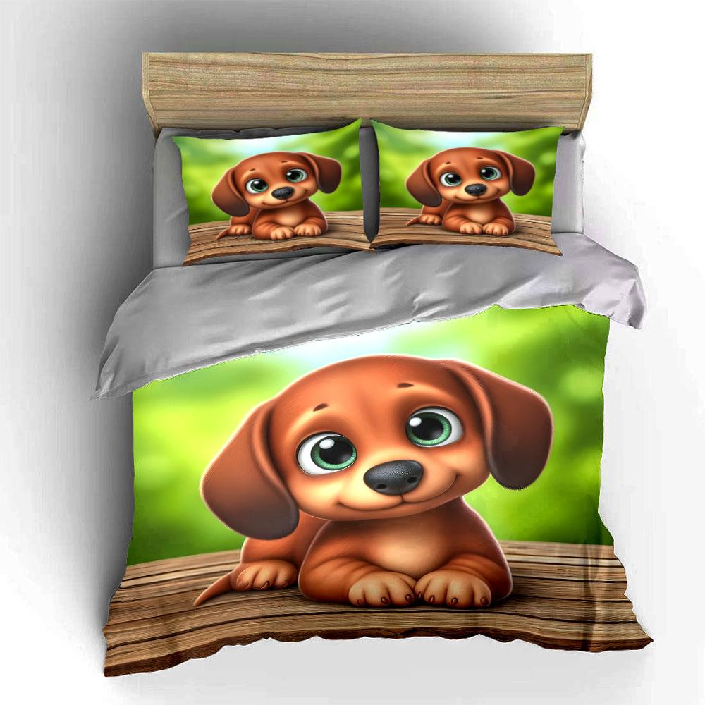 Puppy-eyed woodland charm Bedding sets Duvet covers Pillowcases(1* Duvet Cover 2* Pillowcases without duvet insert)