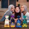 50pcs Eid Mubarak Gift Bags Plastic Candy Cookie Pouch Ramadan Decoration 2024 Islamic Muslim Party Supplies Eid Al-fitr 2024