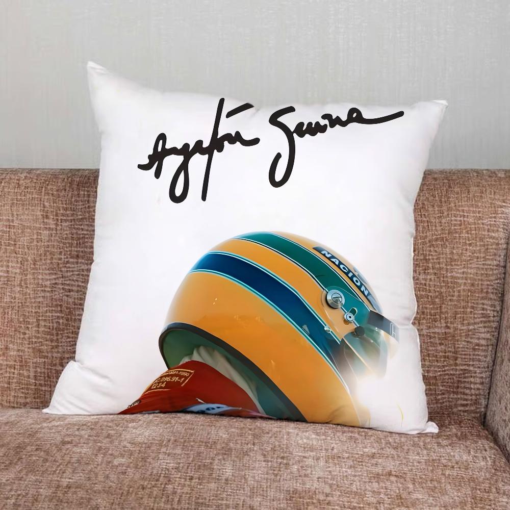 Federa Cuscino Ayrton S-Senna Pilota di Corse Per Casa Camera da Letto Auto Ufficio Decorazione Soggiorno Cuscino Divano Adatto
