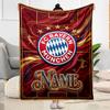 Bayern Munich Soccer Poster Personalized Text Blanket Throw Personalized Blanket Soft & Cozy Suitable for Livingroom Sofa Nap Bedding