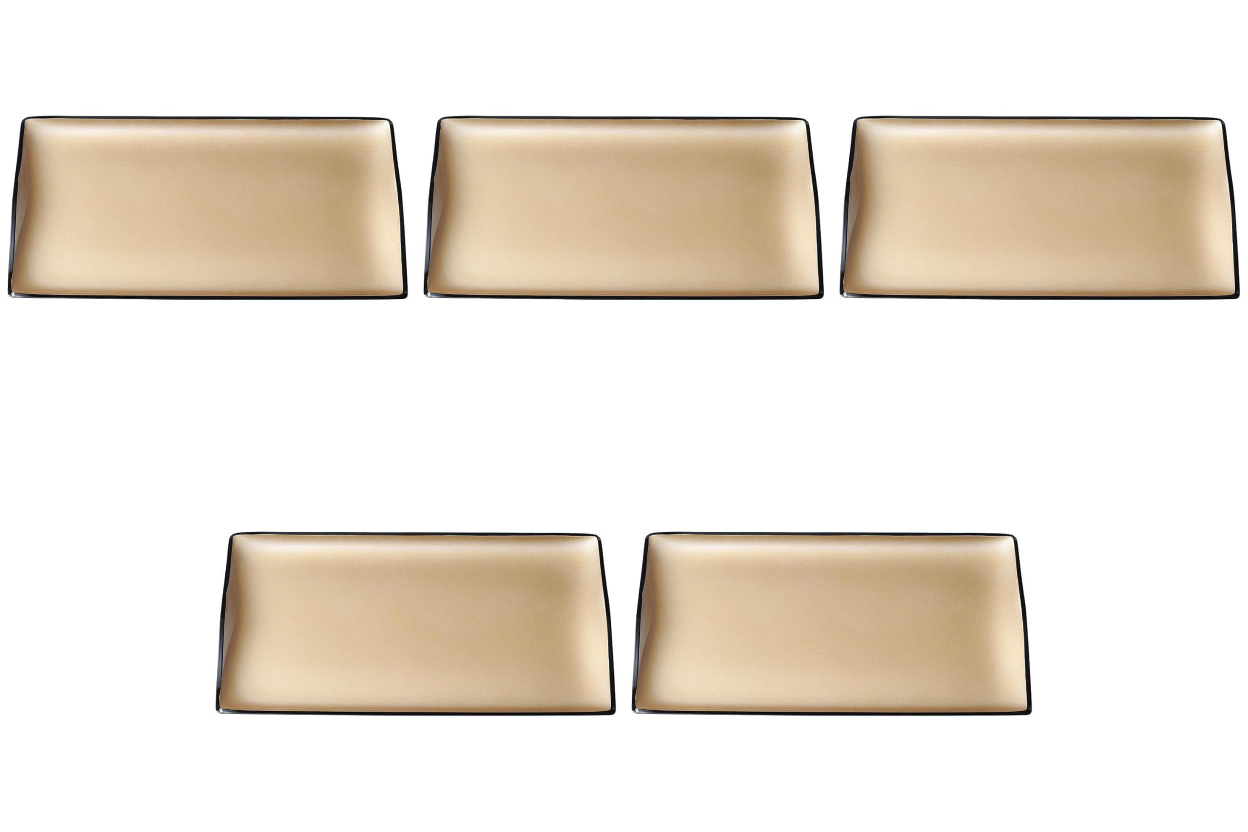 

Set of 5 Sky Champagne 1 Shaku 1 Sun x x ABS Setomonohonpo [A] Trays, Gold, [33.9 22.5 2.1 cm] Trays, Resin,