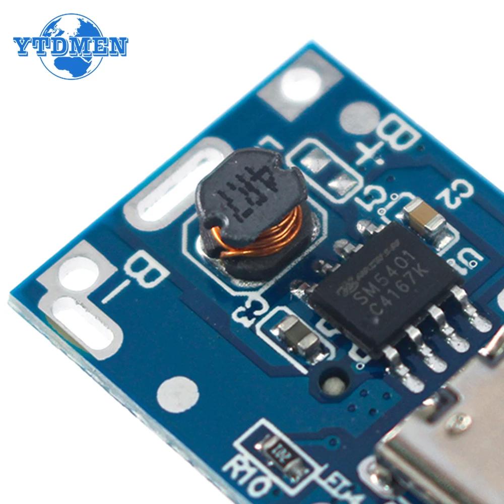 1A TYPE-C 5V Boost Converter Step Up Power Module Lithium LiPo Battery Charger Protection Board , for DIY Charger 134N3P