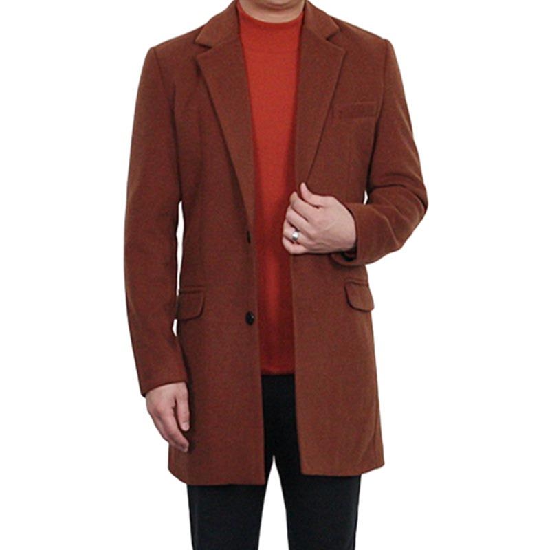 Autumn and winter new woolen coat men's thickened coat suit
