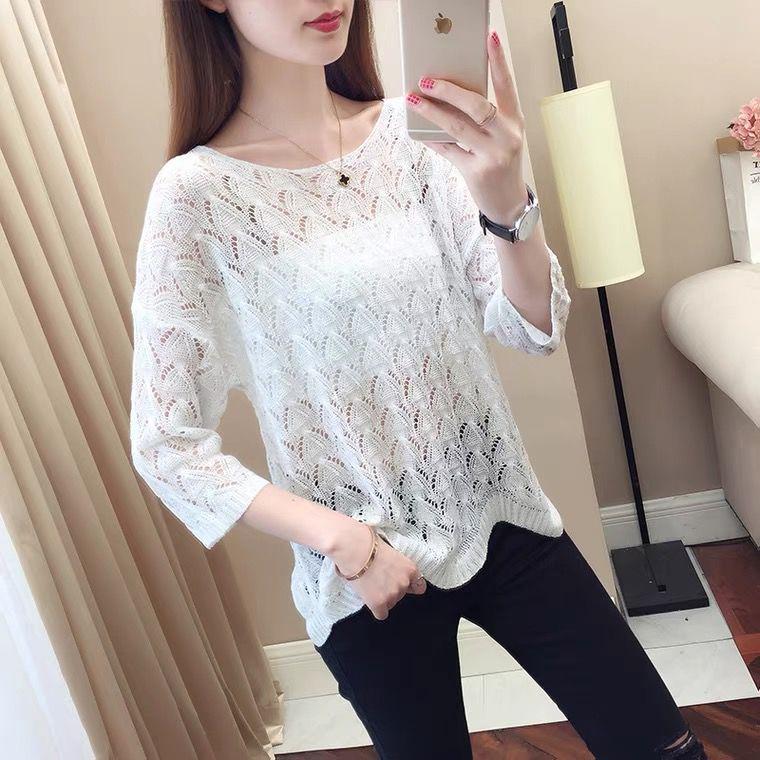 

Женская летняя трикотажная футболка оверсайз в корейском стиле - Модный, легкий и стильный свитер XL белый