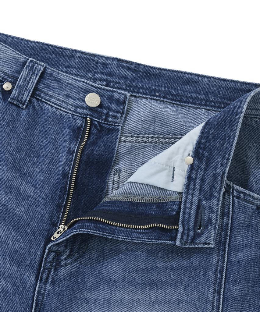 FALLETT [Fallettxlee] Washed Denim Pants Blue