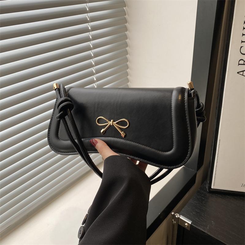 Summer New Popular Casual Bow Beautiful and Versatile Fashion Portable Shoulder Underarm Messenger Bag