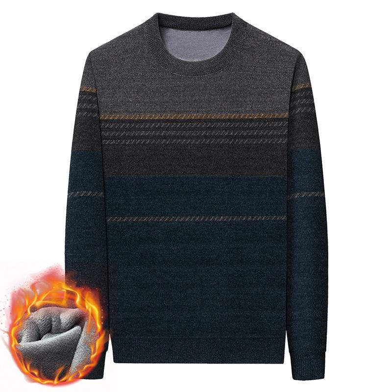 Winter Velvet Chenille Dad-Style Sweater: Warm, Thickened Knitwear for Men