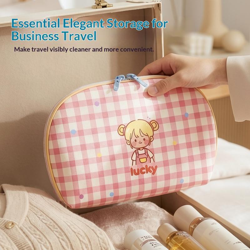 Waterproof Travel Storage Bag Large Capacity Zipper Pouch Bra Organizer Bag Polyester Bag Cartoon Underwear Storage Bag