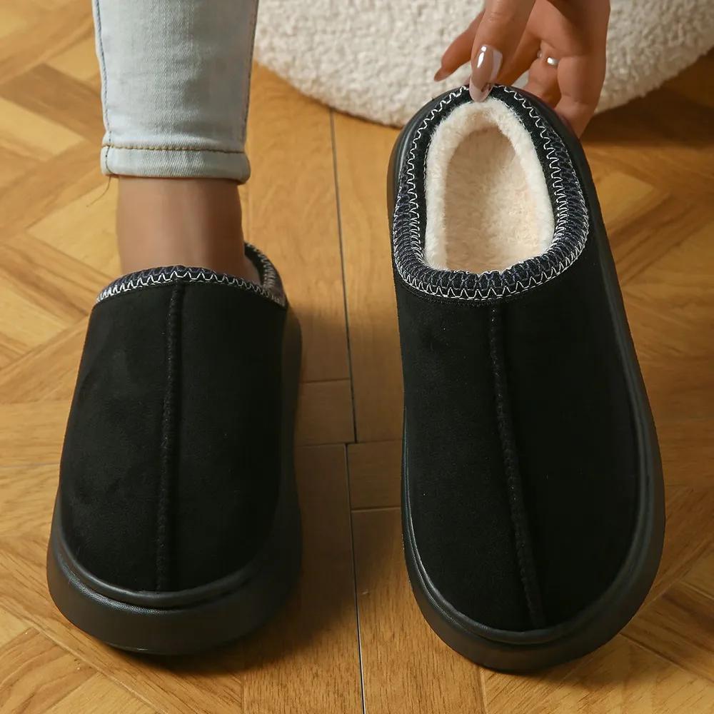 Pantofole Calde da Casa per Interni, Pantofole in Lana Antiscivolo a Suola Spessa per Coppia, Pantofole da Uomo, Pantofole da Donna
