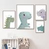 Nordic Cartoon Art Decoration Dinosaur Alphabet Poster for Wall Decoration of Kindergarten Children's Room