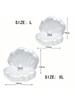 Inflatable Shell Shaped White PVC Seashell Pool Float,  Blow Up Giant Clam Floatie with Pearl Ball, Shell Pool Floating Ride On