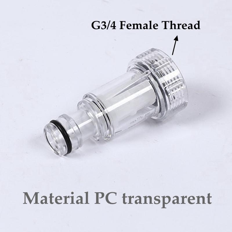 

High Pressure Cleaner G3/4 Inlet Water Filter Thread Faucet Quick Connector Garden Irrigation Pipe Adapter 2pc