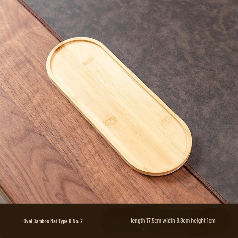 Round Bamboo Anti-Slip Mat & Tray for Indoor Plants, Coasters, and Decor