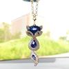 Sparkling Crystal Fox Rear View Mirror Accessories, Bling Fox Cute Car Accessories for Women Interior Decor, Little Car Hanging Ornament/Bag Charms