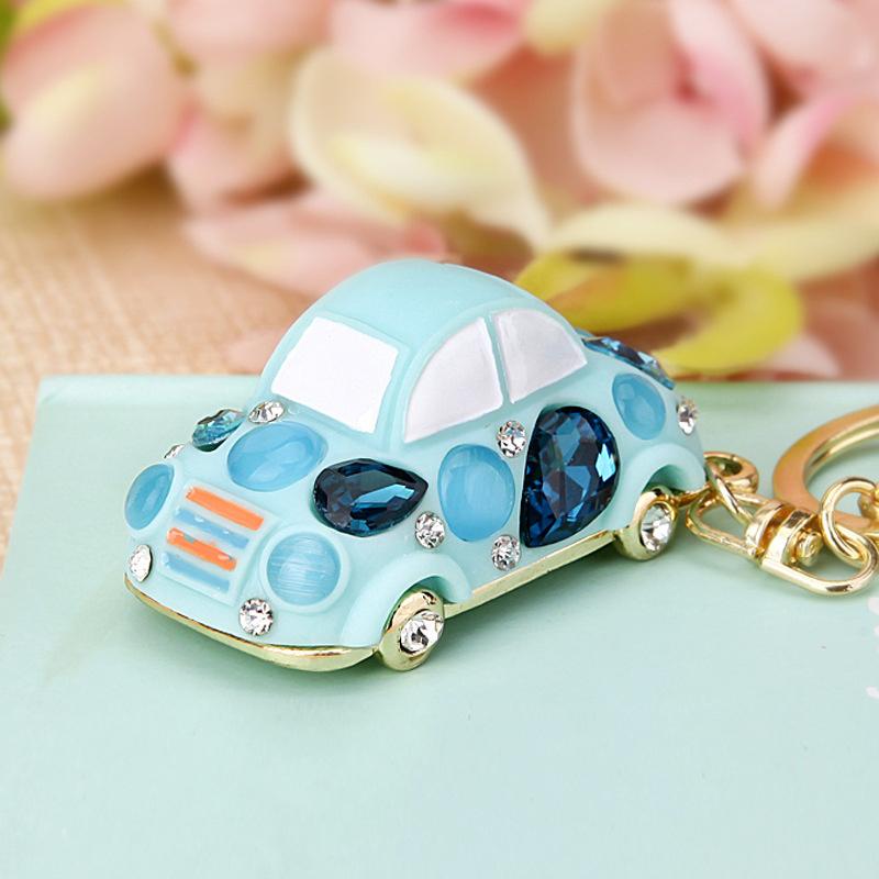 Hot Sale Crystal Car Key Chain New Metal Varied Key Holder Fashion Bag Charm Accessories Rhinestones Lovely Keychain