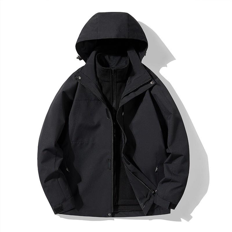 Mens Womens 3-in-1 Waterproof Windproof Insulated Outdoor Jacket With Removable Fleece Liner Hiking Skiing Camping
