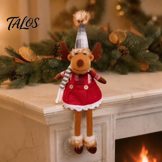 Festive Holiday Gift Sets Nordic Christmas Gnome Doll, Long Leg Reindeer Elf Plush Doll Souvenirs for Friends Shelf Window, Scandinavian Fabric