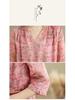 2026 Cotton Linen V-neck Lace-up Plus Size Elegant Summer Dress