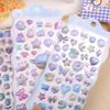 1 Sheet Creative 3D Cartoon Relief Sticker DIY Phone Case Computer Decorations Candy Planet Bread Ocean Jelly Patch Stickers ZYF