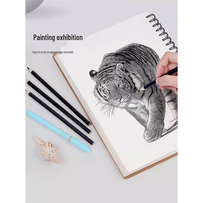 Thickened 160g Art Sketchbook for Students, A4/A5/8k, Side-Flip, Hard Cover