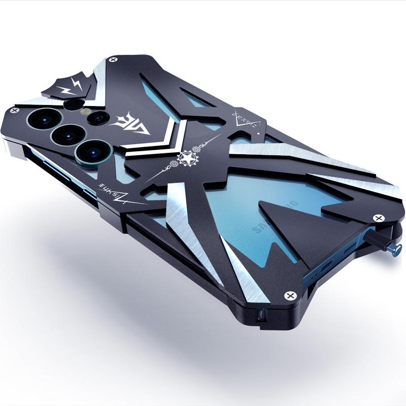 For Samsung Galaxy S23 Ultra Armor Phone Case Aluminum Alloy Drop Protection Cover