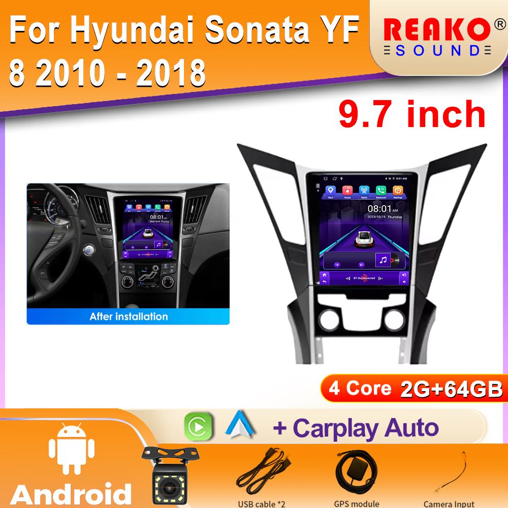 

9,7-дюймовий для Hyundai Sonata YF 8 2010 - 2018 Автомобільний радіо Android Auto GPS-навігація Мультимедійний відеоплеєр Carplay 2din DVD 4 core 2GB+64GB carplay