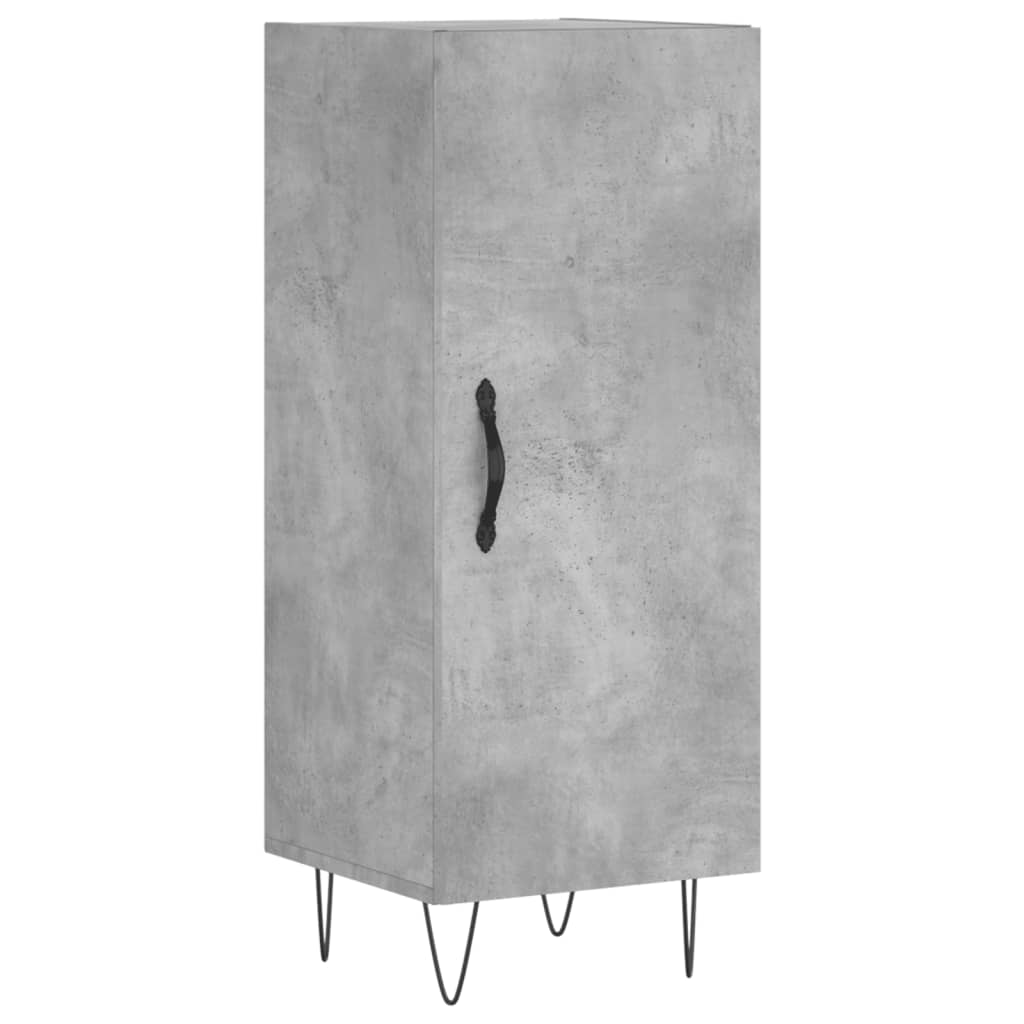 Vidaxl Szafka, Szarość Betonu, 34,5X34X90 Cm, Materiał Drewnopochodny