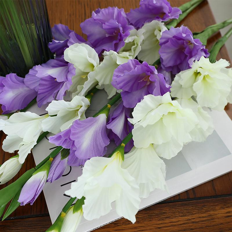 High-End European Style 8-Head Large Gladiolus Artificial Flowers Home Living Room Decoration Wedding Flowers Artificial Flowers