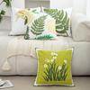 45x45cm Spring Green Flower Embroidered Pillowcase Funda Cogines Cancas Throw Cushion Cover Headboard Pillow Covers Decor Home