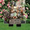 2D Flat Acrylic Squirrels Garden Stake Waterproof Ornament Outdoor Plaque Stake for Lawn Garden Accessory