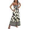 Tute sexy da donna senza spalline, scollatura Bardot, stampa floreale tropicale, gamba larga, abiti interi, outfit per le vacanze estive