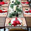 1PC Thanksgiving Placemats for Dining Table Fall Gnomes Table Decorations Harvest Give Thanks Maple Printed Dining Mat