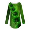 T-Shirts für Damen, Herbst, lässig, langärmelig, Sweatshirt, Retro-Druck, Top, Pullover, St. Patrick's Day