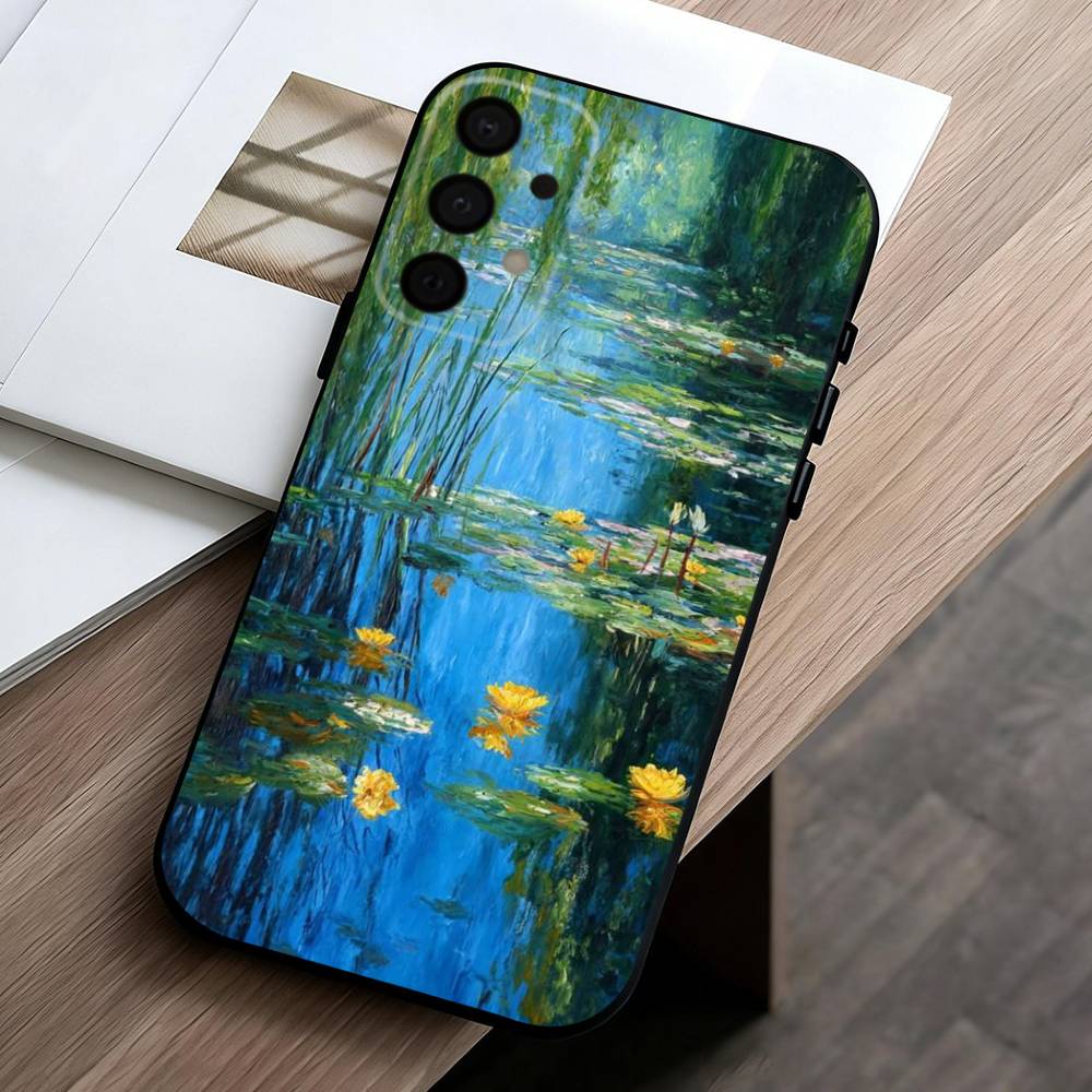 

C-Claude-M-Monet-T Phone Case For Samsung Galaxy A73,A72,A71,A70,A53,A52,A51,Others Soft Black Cover Samsung a31