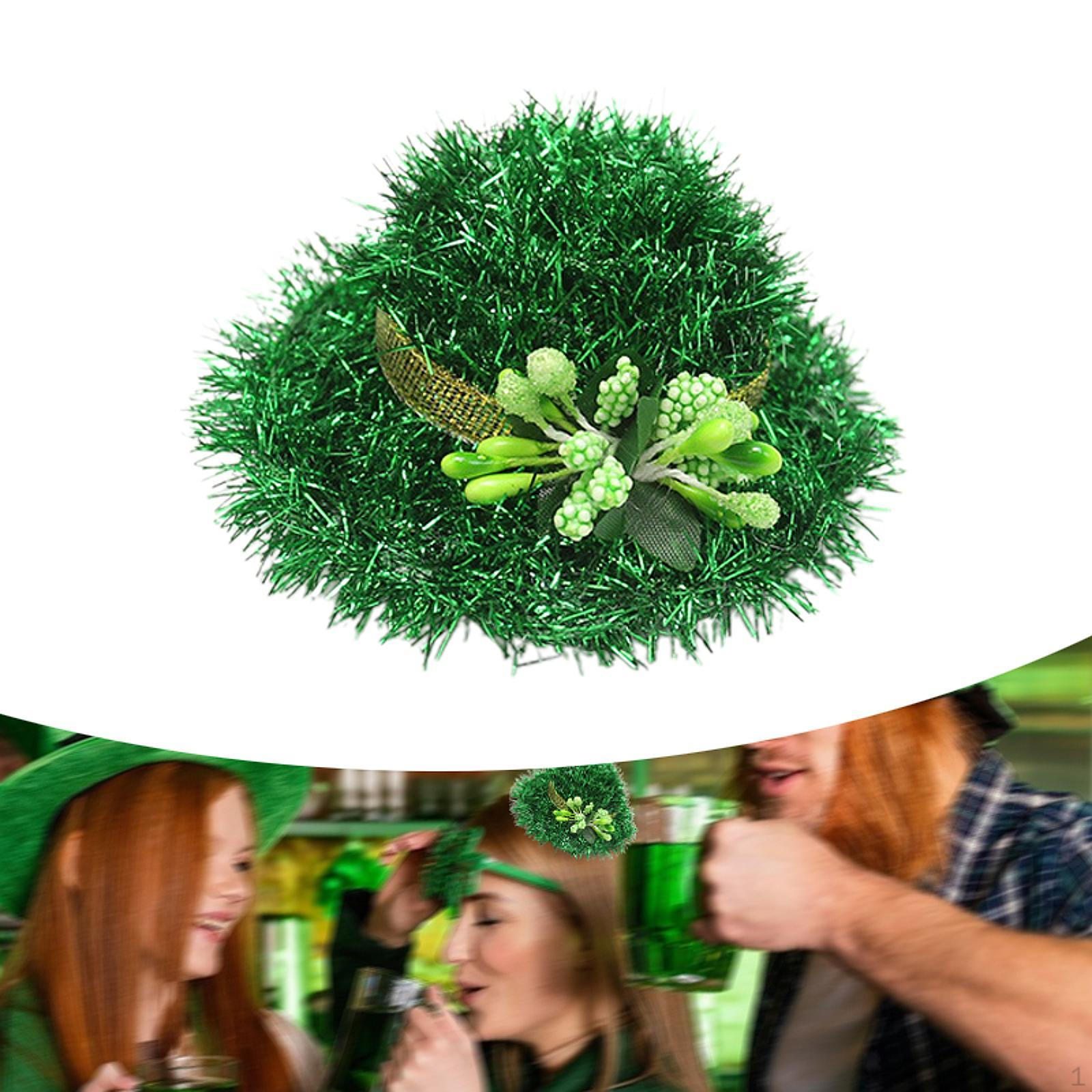 

Заколка для волос на День святого Валентина, зеленая заколка для фестиваля для женщин и девочек, декор для костюмированной вечеринки, праздничная шляпа Bouquet