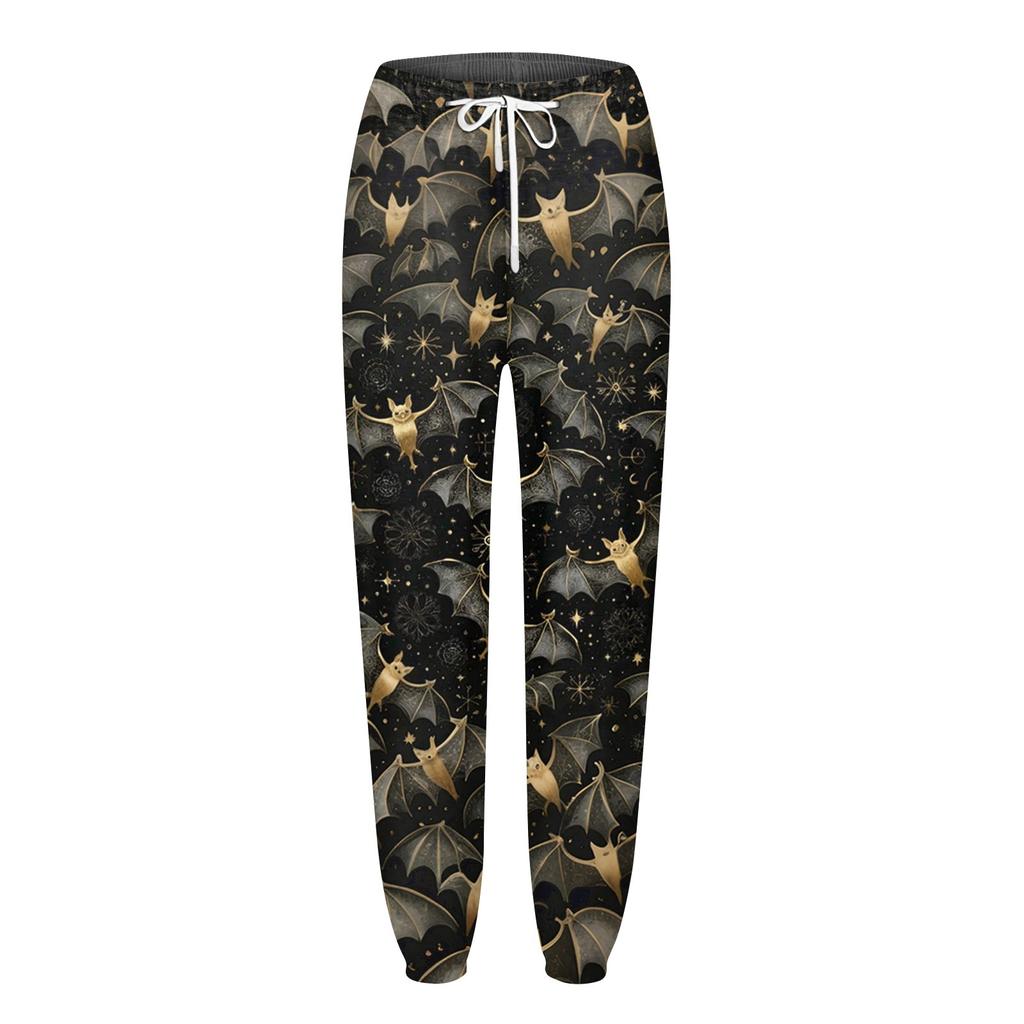Women's Sports Pants With Pockets Fashion Print Elastic Waist Pants Casual Sweatpants Pants