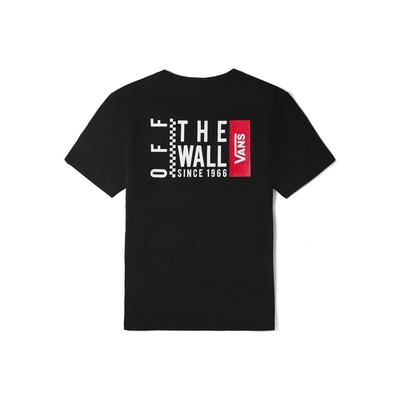Logo Print Crew Neck Short Sleeve T-Shirt Men Tops Black VN0A4P4CBLK