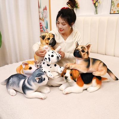 Roztomilý simulačný šteniatko dalmatínsky pes bábika plyšová hračka Shar Pei pes husky bábika detská bábika