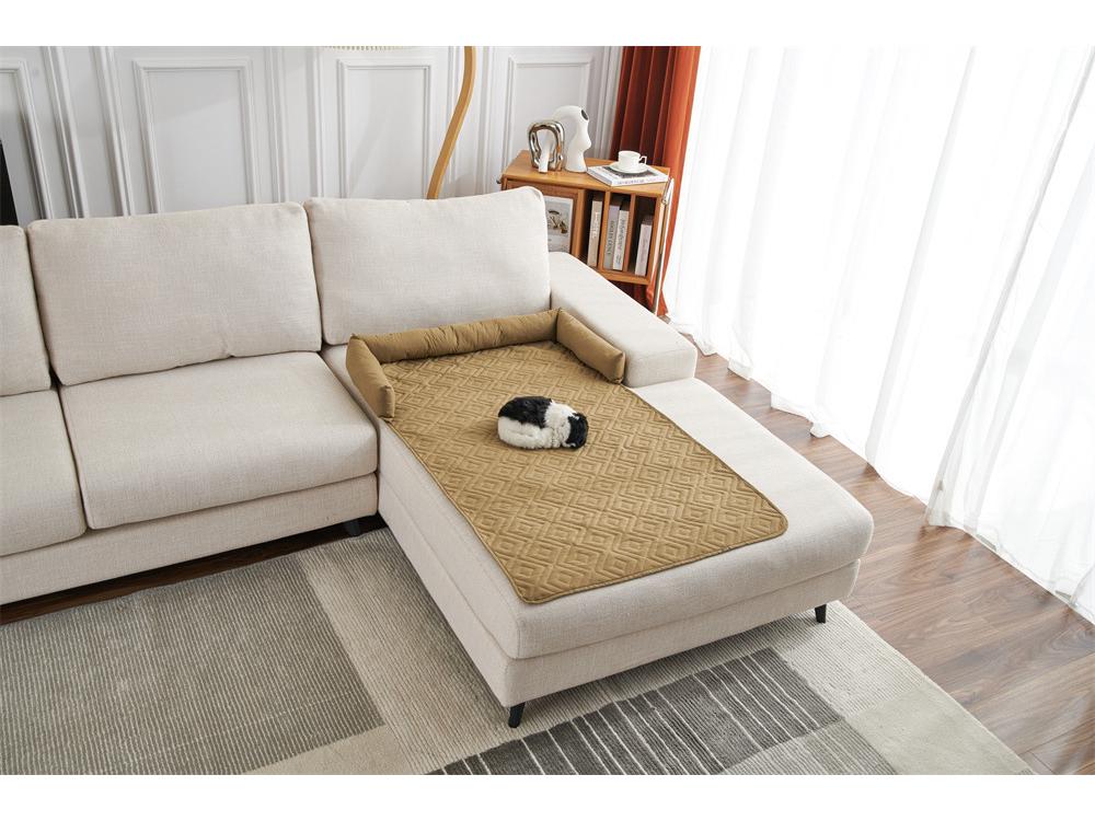Waterproof and Moisture-Proof Pet Sofa Cushion with Pillow - Nesting Sleeping Pad for Pets