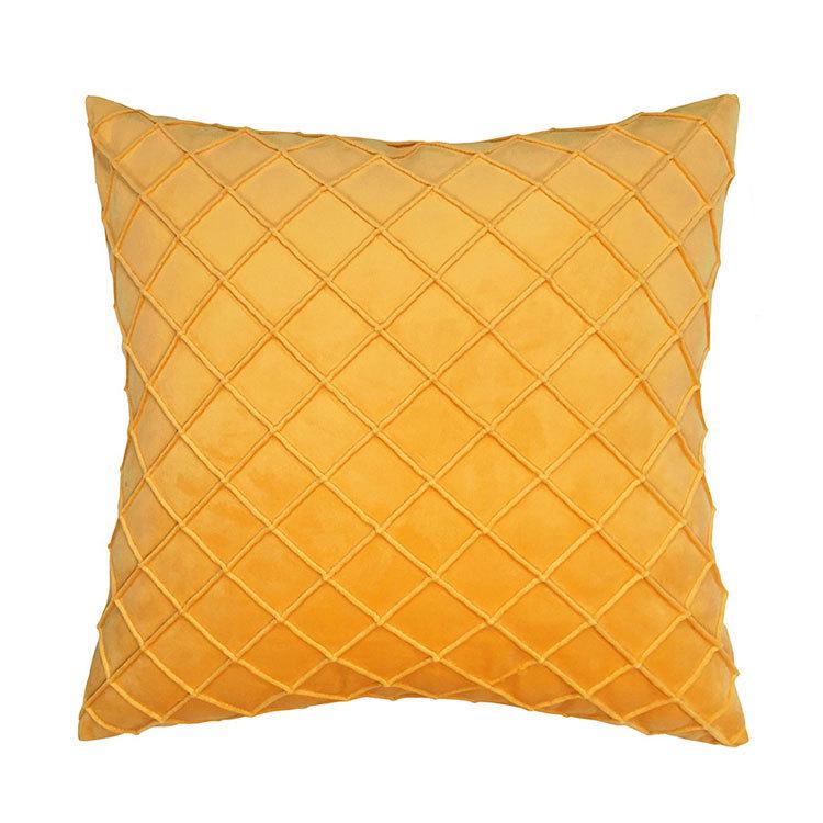 Throw Nordic Checkered Velvet Embroidered Pillow Cover For Sofa Décor