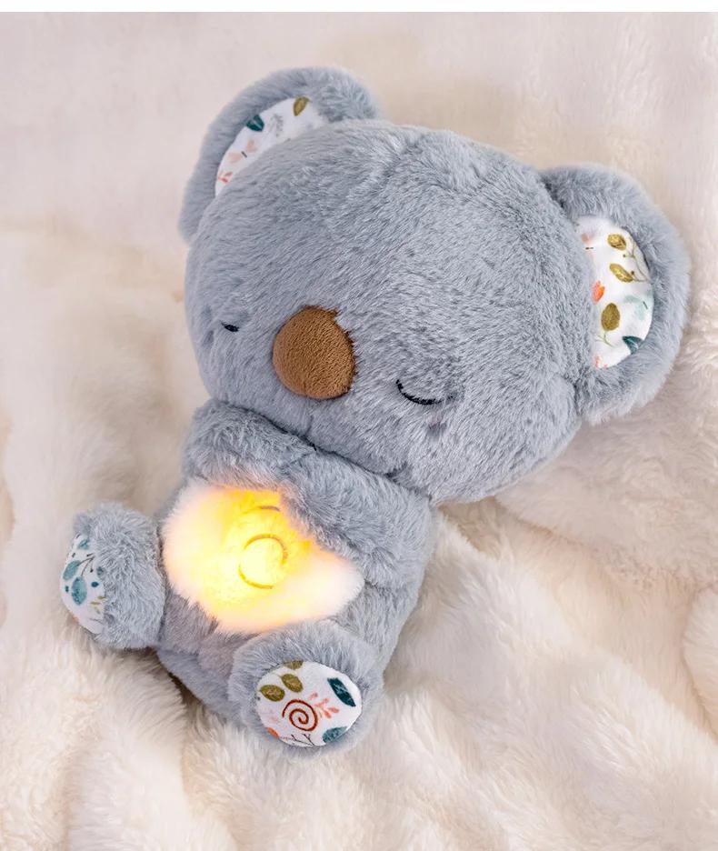 Capybara Plush Soothing Stuffed Animal for Anxiety Adults Kids Sleeping Capybara Plushies with Realistic Breathing Motion Lights