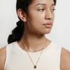 Gold-Plated Brass Pendant Necklace with Irregular Faceted Design - Retro, Versatile, and Stylish.