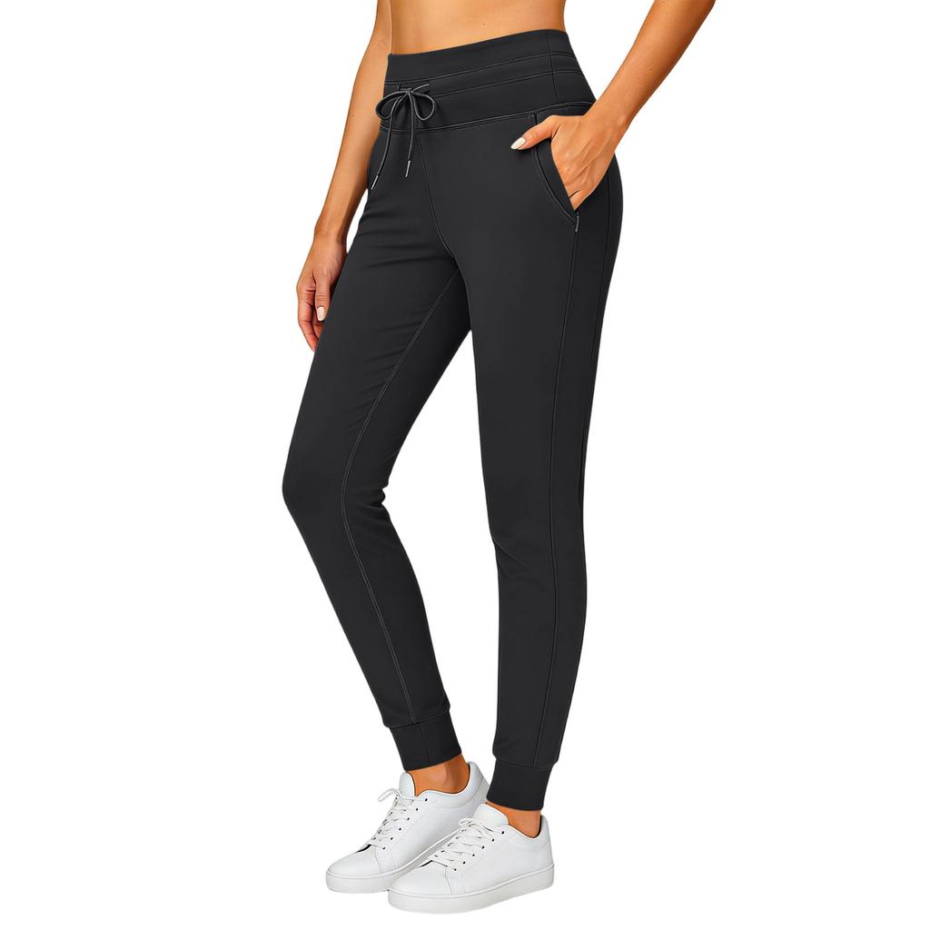 Women’s Jogger Sweatpants with Drawstring Waist and Side Pockets Athletic Fit Casual Lounge Pants for Daily Wear
