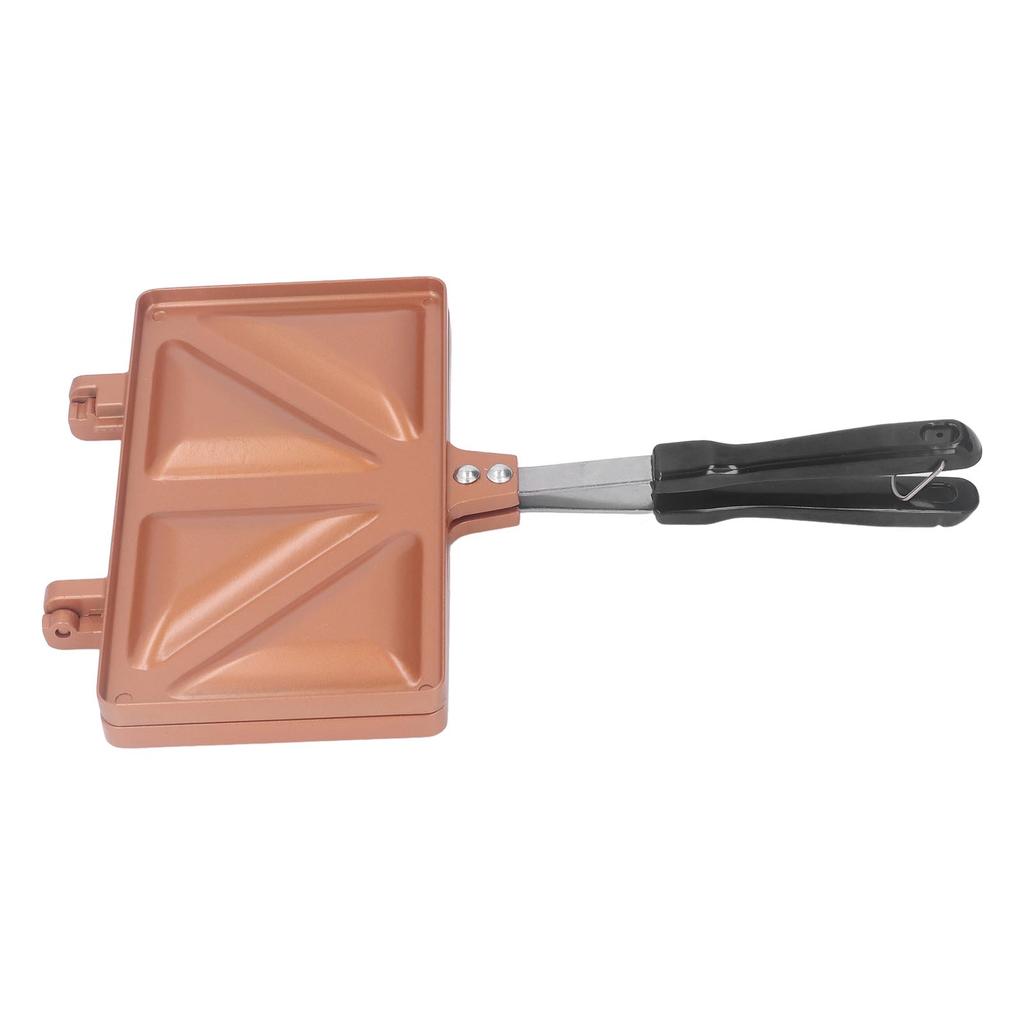 Hot   Maker Aluminum Alloy Hot Dog Toaster Double Sided Frying Pan   Baking Pan