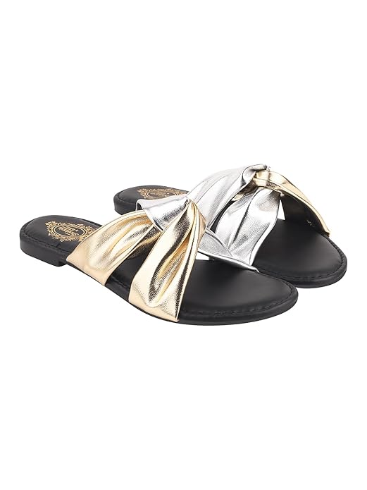 

Shoetopia Girls Flat Slide Sandals Soft Suede Knot Strap Casual Summer Slip-Ons for Everyday Comfort Stylish, |Footwear Lightweight| EU42 : 24.5CM